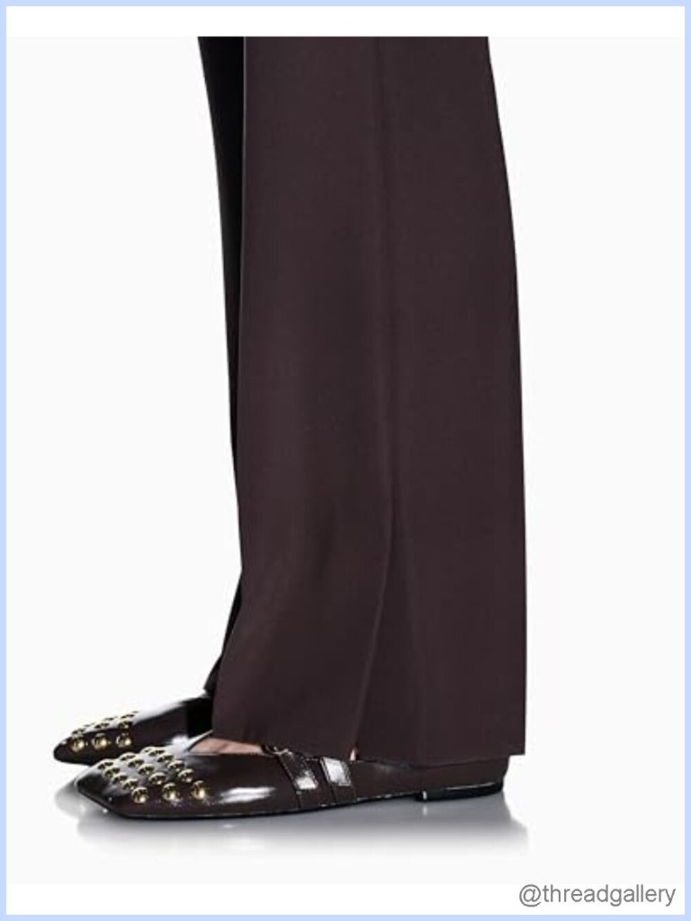 Flared Leg Trousers 100% Polyester Mid Rise Drawstring - Picture 6 of 6